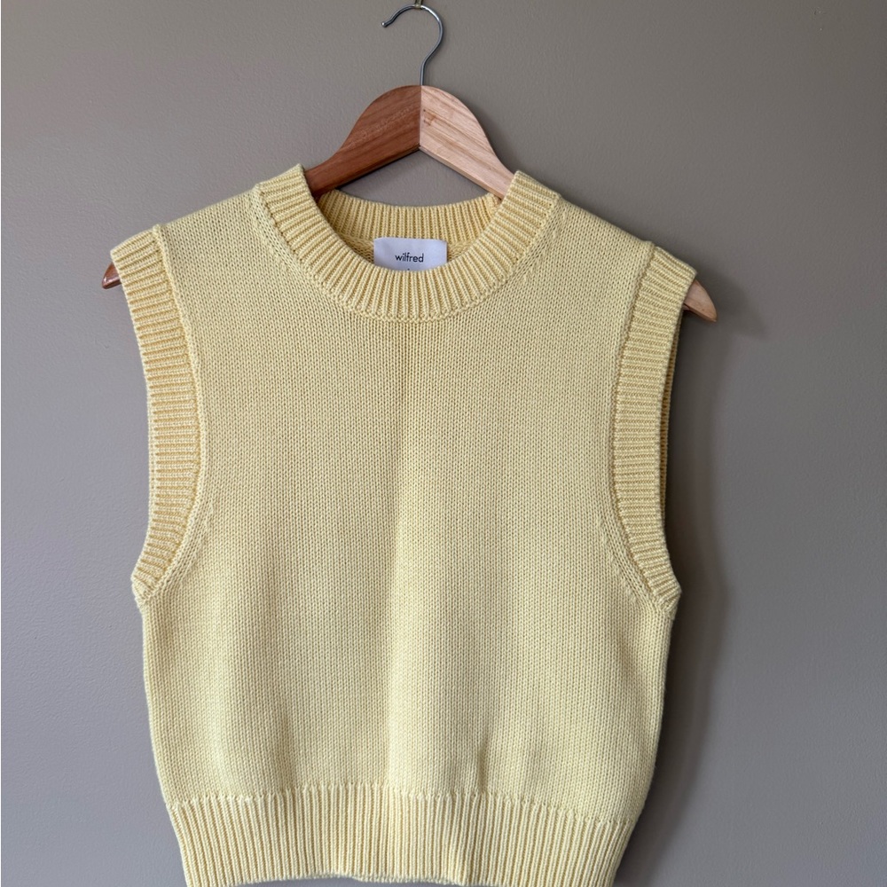 Wilfred Light Yellow Sleeveless Sweater